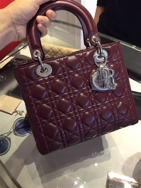 christian dior burgundy|lady dior handbags.